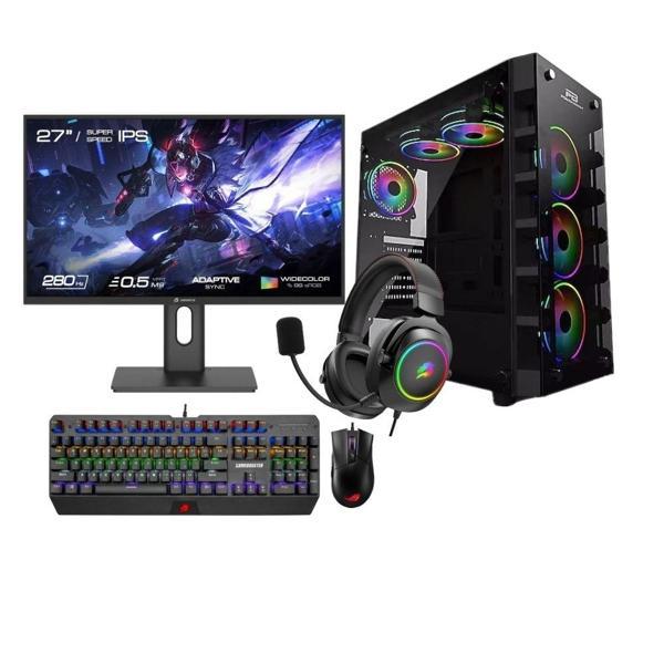 LYSERG PB X-59RGB Kasa Ryzen 7 7800X3D 32 GB Ram 500 GB SSD Asus Dual RTX 4070 W11 + Full Set - Image 1