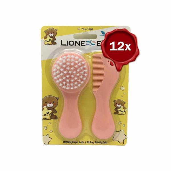 Tarko Lionesse Fırça Tarak Seti - Pembe x 12 - Image 1