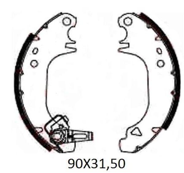 Citroen Saxo 00/03 Arka Fren Pabucu (90x31,50) (Bramax)  - Image 1