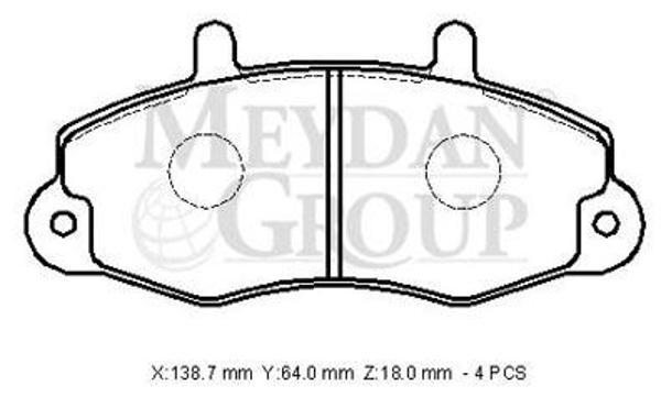 Ford Transit T15 96/02 Ön Fren Balatası T12 (Di̇sk) (138,8x64x18)(bramax)  - Image 1