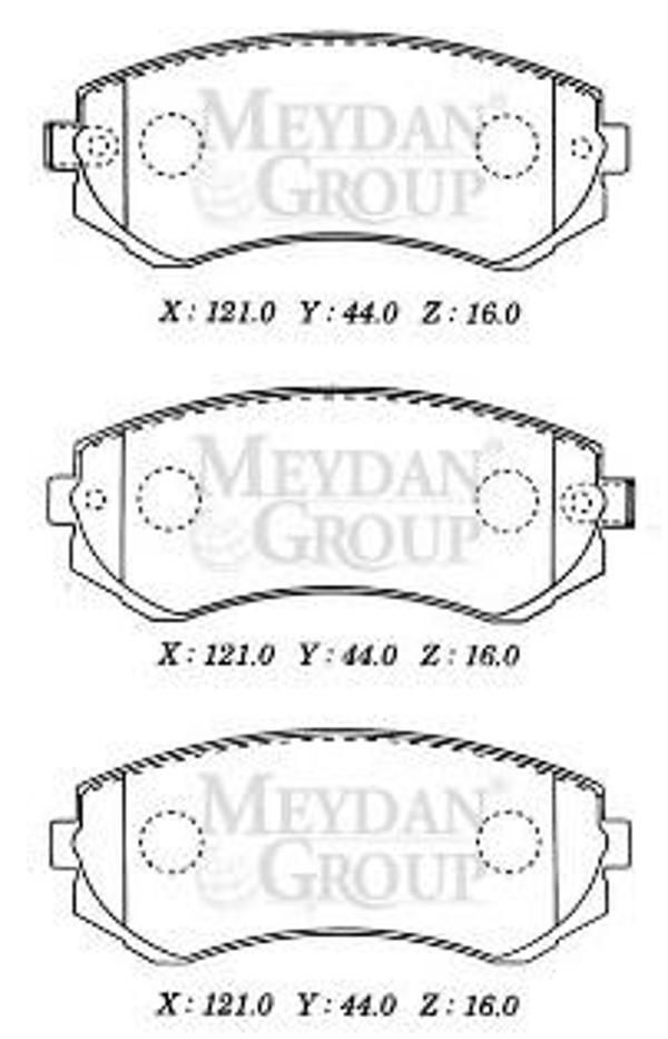 Nissan Patrol 06/07 Arka Fren Balatası (Di̇sk) (121x44x16) (Daıwa)  - Image 1