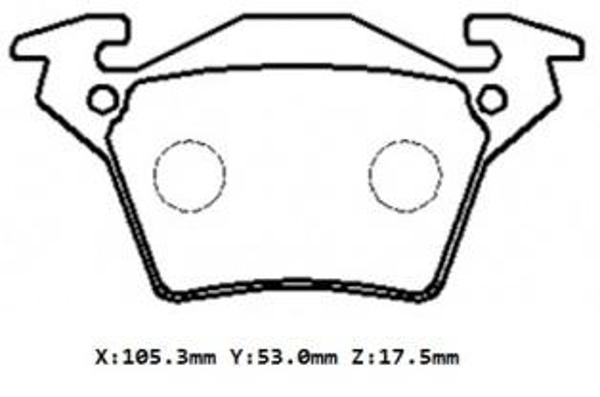 Mercedes Vito W638 96/03 Arka Fren Balatası (Di̇sk)113/114/108/110/112 (105.3x53x17.5)(bramax)  - Image 1