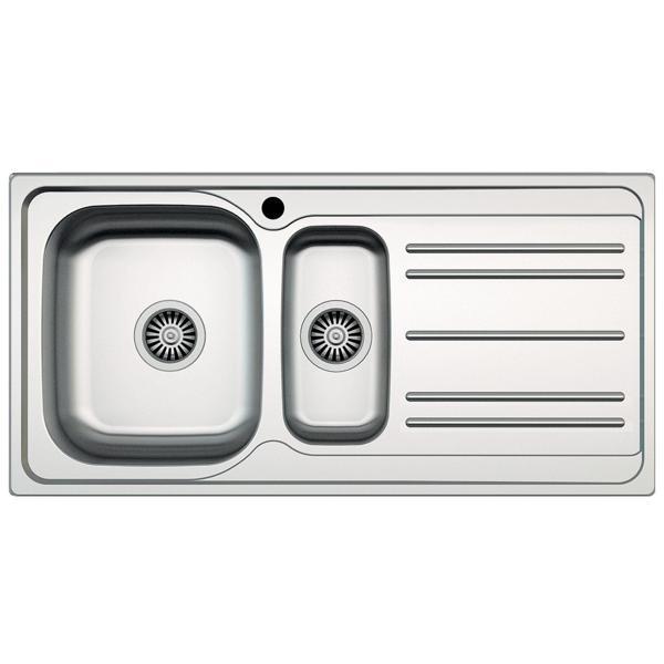 Hafele Capua 05 100x50 cm Dekorlu Sağ Damlalıklı Paslanmaz Çelik Mutfak Eviyesi - Image 1