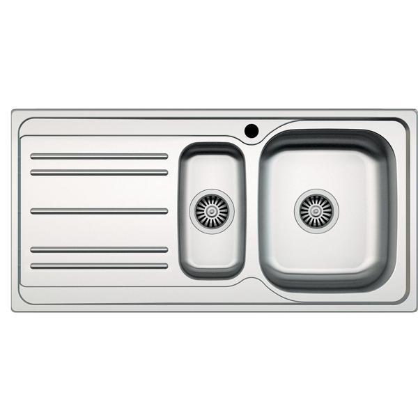 Hafele Capua 05 100x50 cm Dekorlu Sol Damlalıklı Paslanmaz Çelik Mutfak Eviyesi - Image 1