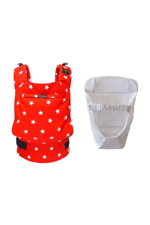 Mamadusbaby Kırmızı Yıldızlar Ergonomik Kanguru Yenidoğan Set - Image 1