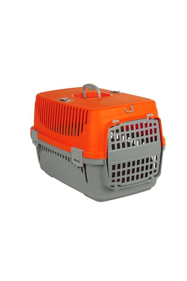 Pribor Hz-105 Kedi Köpek Evcil Hayvan Taşıma Çantası Box Büyük Boy Çok Fonksiyonlu Turuncu Gri - Image 1