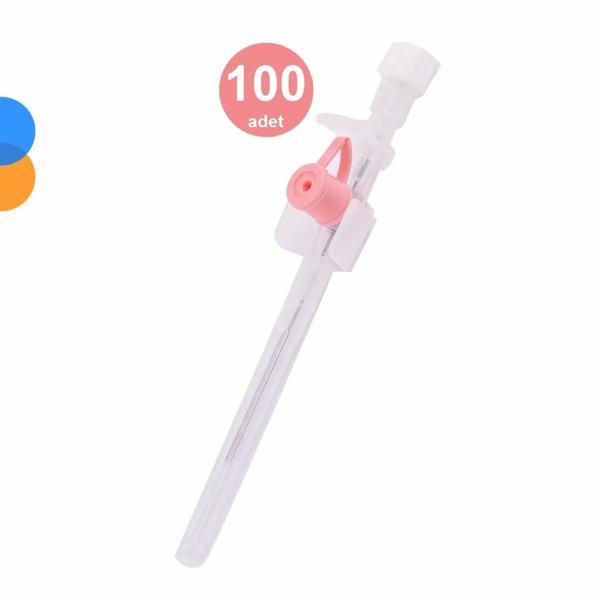 Aksu Branül (İntraket) Pembe 20G 100'lü Kutu - Image 1