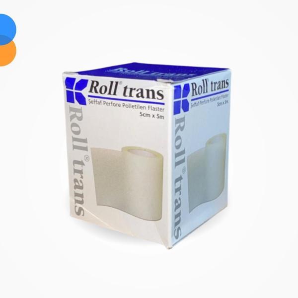 Roll Trans Şeffaf Perfore Polietilen Flaster 5cm x 5m - Image 1