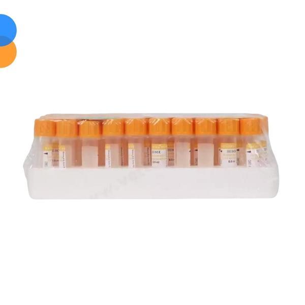 Vakumlu Jelli Tüp 0,5ml (Pediatrik) (Sarı Kapak) 50'li Paket - Image 1