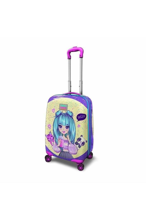 Yaygan Çanta Coral High Anime Kız Çekçekli Valiz - Image 1