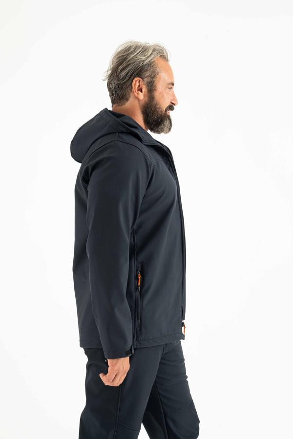 Longberg Erkek Kapüşonlu Softshell Mont - Image 1