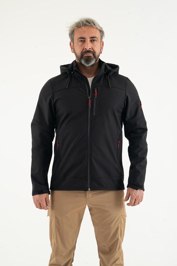 Longberg Erkek Çıkarılabilir Kapüşonlu Trio Softshell Mont - Image 1