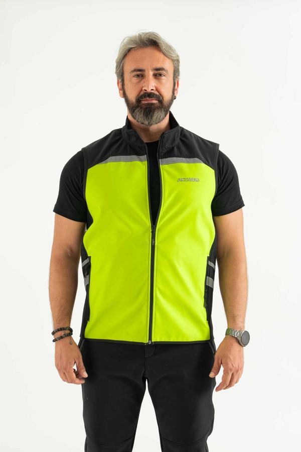Reflektörlü Softshell Motosiklet Ve Iş Güvenliği Yeleği - Image 1