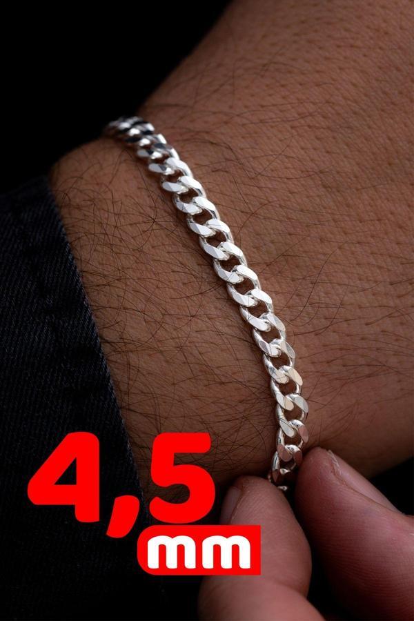 Osmanlı Gümüş Erkek Gümüş Bileklik - Gurmet Model 925 Ayar Sertifikalı Damgalı Gümüş Bileklik - Image 1