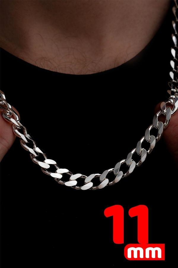 Osmanlı Gümüş Erkek Gümüş Kolye - Gurmet Model 925 Ayar Gümüş Erkek Kolye Zincir 2472532776430 - Image 1