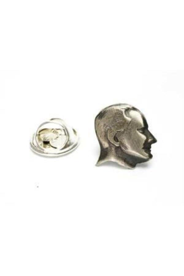 Osmanlı Gümüş Unisex Gümüş Oksitli Atatürk Rozeti - Image 1