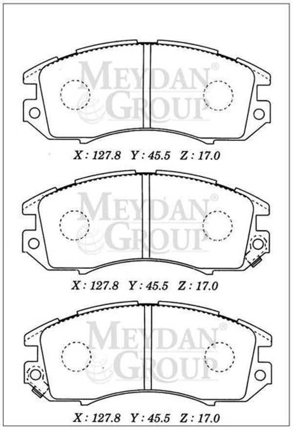 Subaru Impreza 93/96 Ön Fren Balatası (Di̇sk) (127,8x45,5x17) (Daıwa)  - Image 1