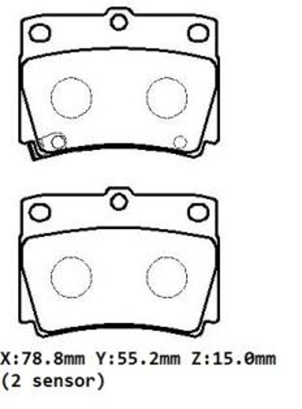 Mitsubishi Pajero 98/00 Arka Fren Balatası 2,5/3,0 (Di̇sk)(78,8x55,2x15) (Daıwa)  - Image 1