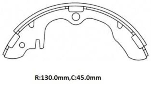 Kia Ceres Kamyonet 90/00 Ön/arka Fren Pabucu 2.2cc (130x45)(daıwa)  - Image 1