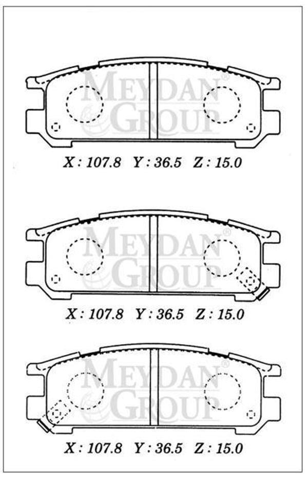 Subaru Impreza 99/03 Arka Fren Balatası (Di̇sk) (107,8x36,5x15) (Daıwa)  - Image 1