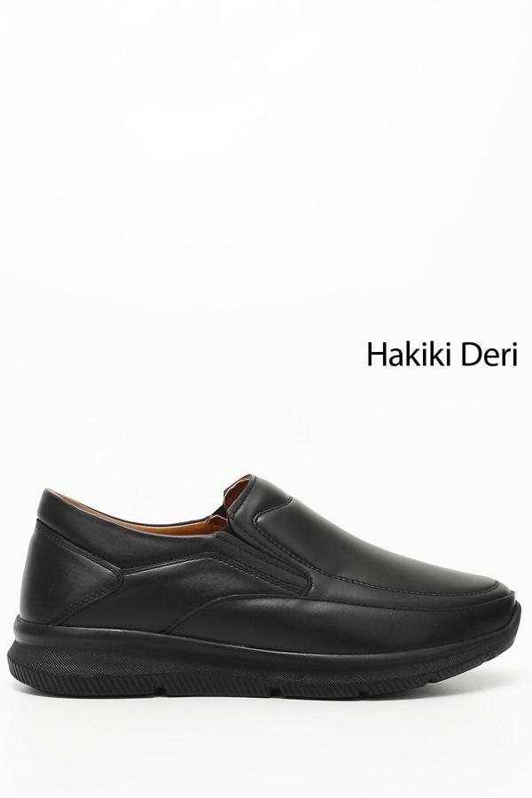 Erkek Siyah Hakiki Deri Comfort Ayakkabı - Image 1