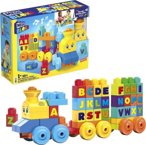 Fisher-Price Mega Bloks Müzikli Alfabe Treni FWK22 Gerçek Sesler ve Müzik ile Harfleri Öğretir - Image 1