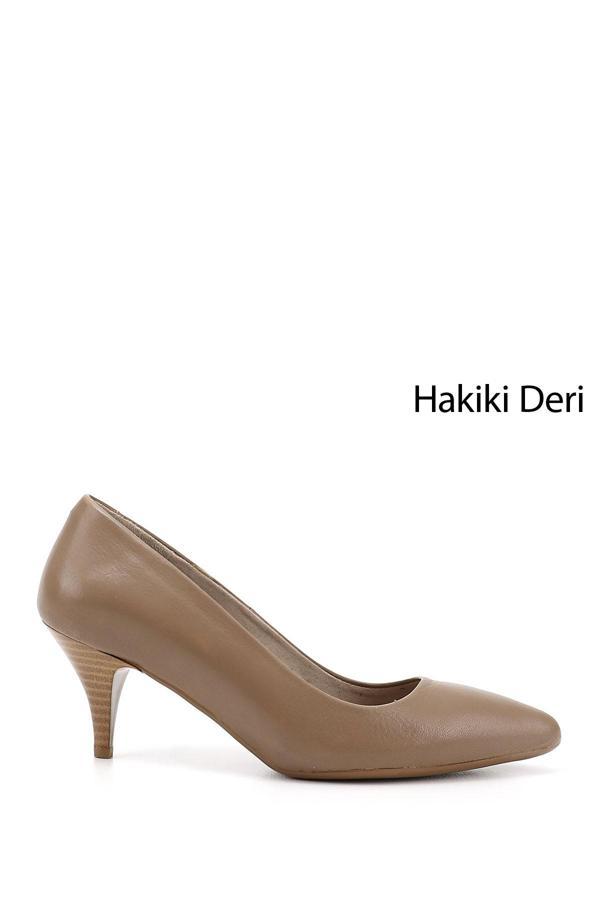 Kadın Vizon Antik Sivri Burun Orta İnce Topuklu Stiletto - Image 1