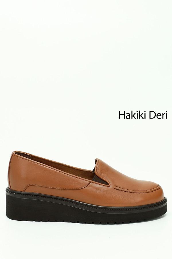 Kadın Taba Antik Dolgu Taban Hakiki Deri Ayakkabı - Image 1