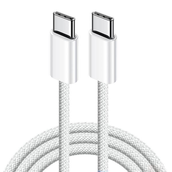 FitPlus IP16K Type-C to Type-C 1mt 60W Örgü Tasarım Hızlı Şarj Kablosu - Image 1