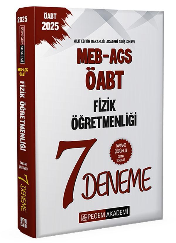 2025 MEB AGS ÖABT Fizik Öğretmenliği Tamamı Çözümlü 7 Deneme - Pegem Akademi Yayıncılık - Image 1