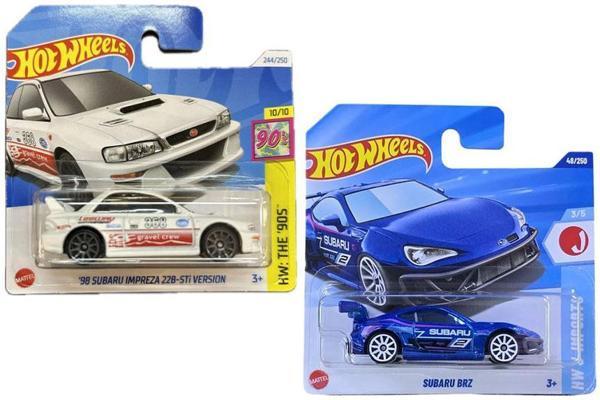 2 Araç Hot Wheels Set - Subaru BRZ & '98 Subaru Impreza 22B Sti Version (1/64) - Image 1