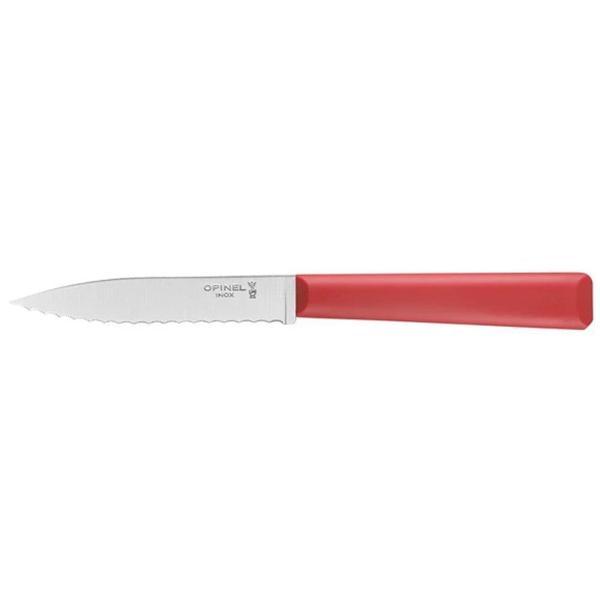 Opinel Essentiels Tırtıklı Soyma Bıçağı KIRMIZI - Image 1