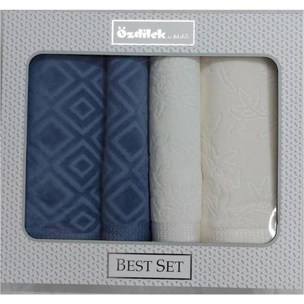 ÖZDİLEK PASTORAL BEST SET KREM-LACİVERT - Image 1