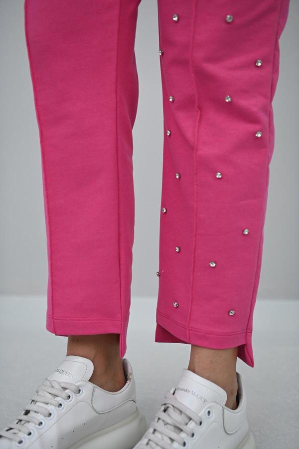 Kadın Büyük Beden Truvakar Kol Taş İşleme Detaylı Eşofman Takımı 8147-25 - Image 1