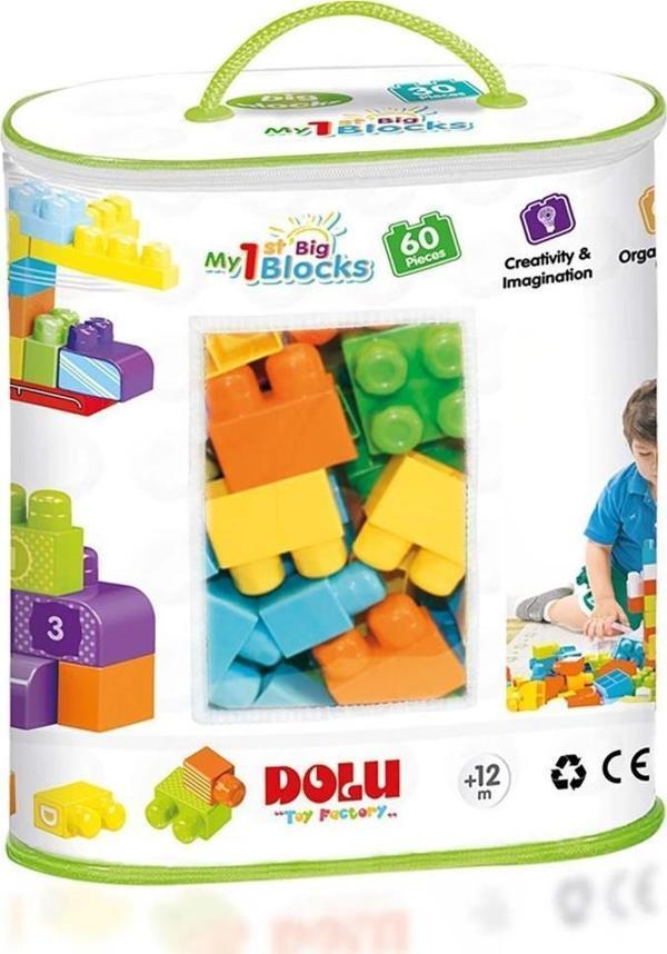 DOLU BASKILI TORBADA BUYUK BLOKLAR 60 PARÇA 5019 - Image 1