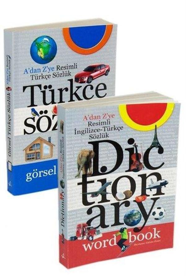 İlköğretim A'dan Z'ye Resimli Türkçe ve İngilizce Sözlük - Görsel Sözlük Seti 2 Kitap - Coral Dağıtım - Image 1