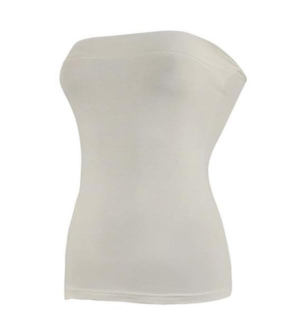 3 Adet Yıldız Bayan Likralı Straplez Atlet Ekru 2182 - Image 1