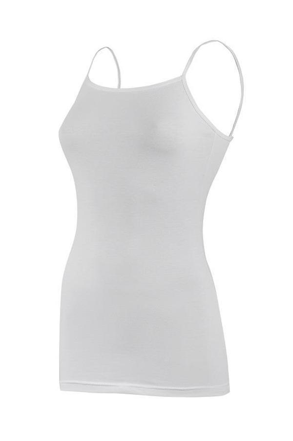 3 Adet Yıldız Bayan Likralı İp Askılı Atlet Beyaz 2230 - Image 1