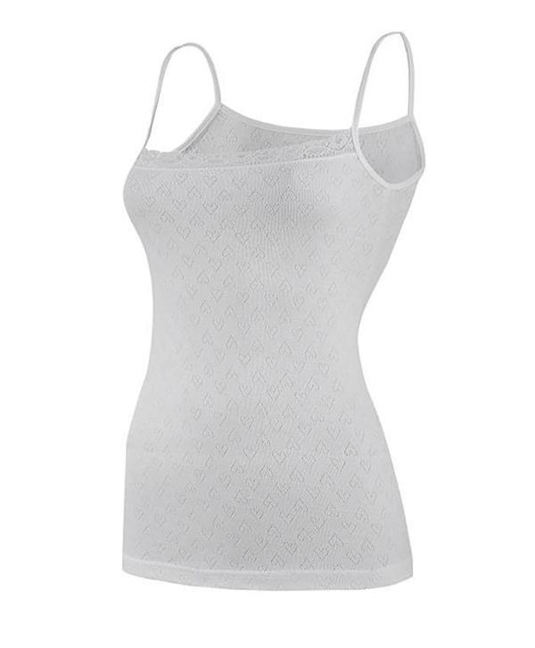 3 Adet Yıldız Bayan Kalp Desenli İp Askılı Atlet Beyaz 2250 - Image 1