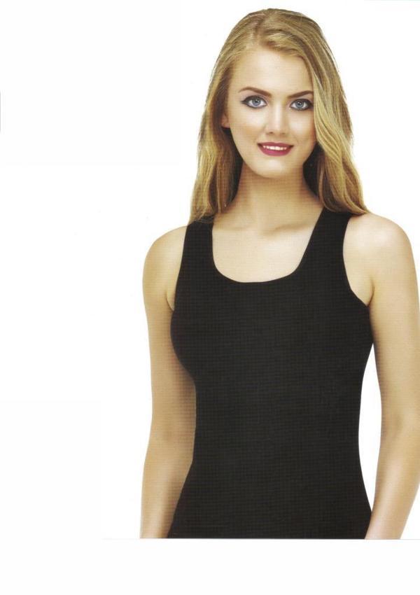 3 Adet Gümüş Bayan Likralı Geniş Askılı Atlet Renk Seçenekli - Image 1