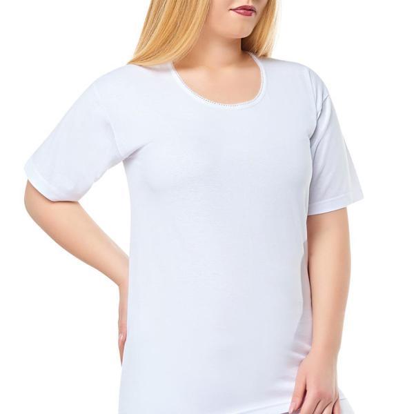 6 lı Paket Seher Yıldız Bayan Kısa Kollu Atlet Beyaz 0011 - Image 1