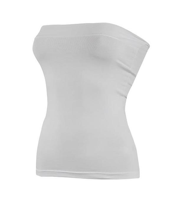 3 Adet Yıldız Bayan Likralı Straplez Atlet Beyaz 2180 - Image 1