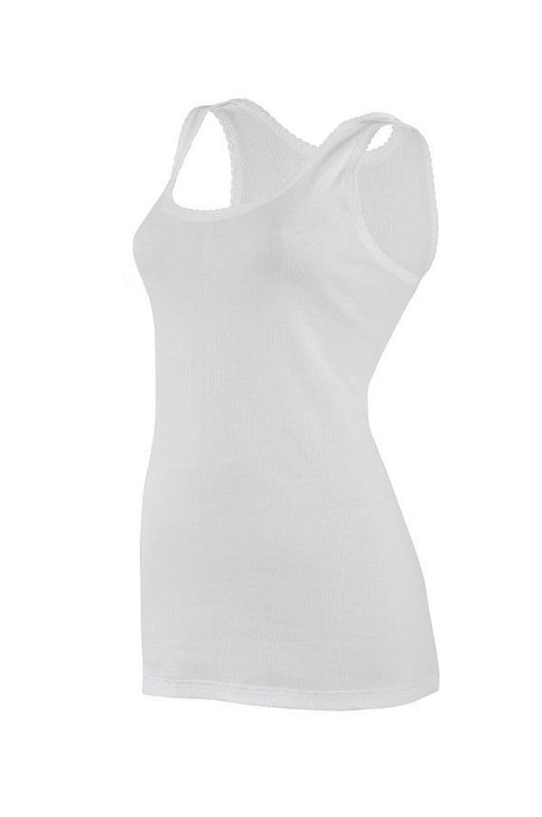 3 Adet Yıldız Bayan Kaşkorse Oyalı Geniş Askılı Atlet Beyaz 2056 - Image 1