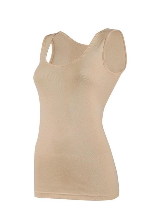 6 Adet Güryıldız Renkli Bayan Ribana Geniş Askılı Atlet 20004 - Image 1