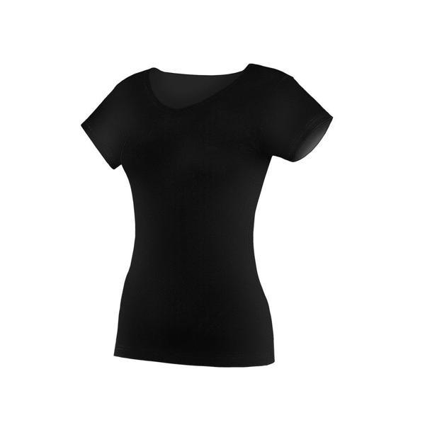 3 Adet Yıldız Bayan Likralı V Yaka Kısa Kollu T-Shirt Fanila 2371 - Image 1