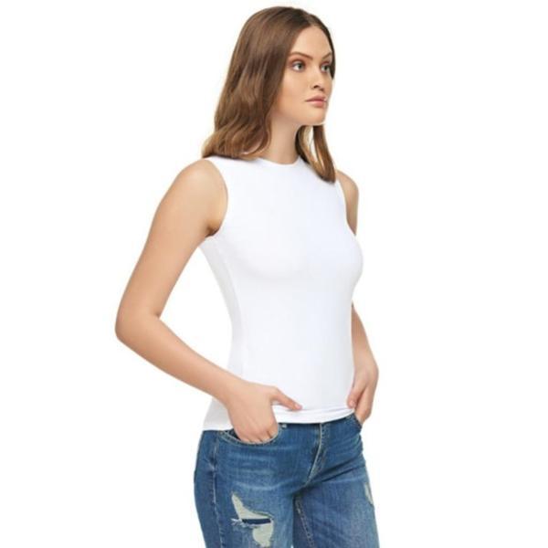 6 Adet Tutku Elit Bayan Kolsuz Sıfır Kol Likralı Atlet 2201 - Image 1