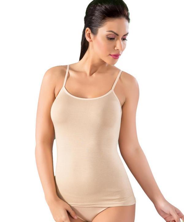 Lüx Drm Bayan Bambu Likralı Battal İp Askılı Atlet 3620 - Image 1