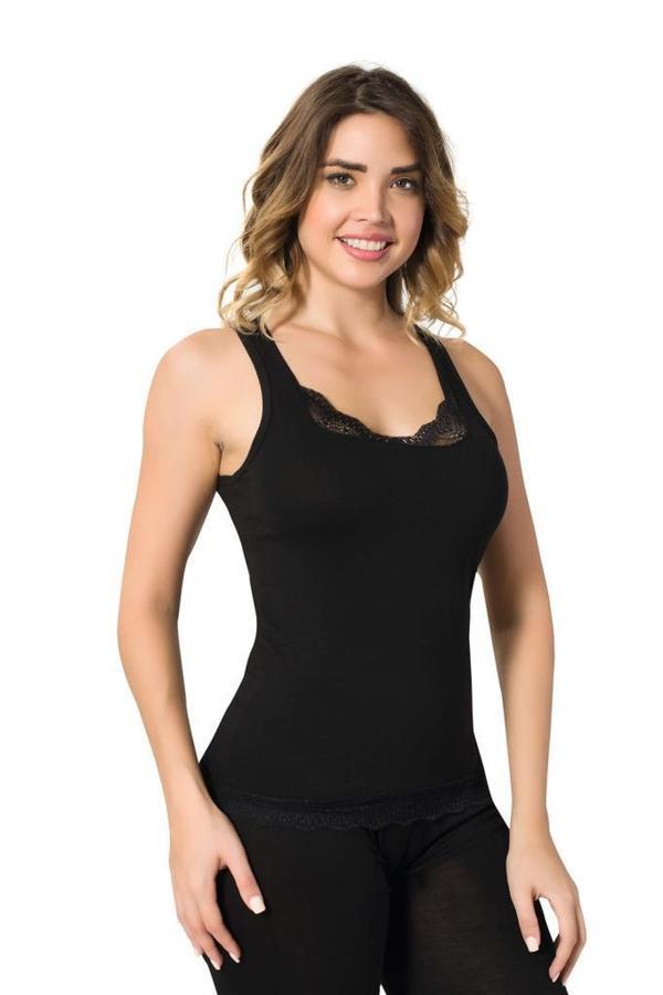 Özlem Bayan Dantelli Geniş Askılı Atlet 3411 - Image 1