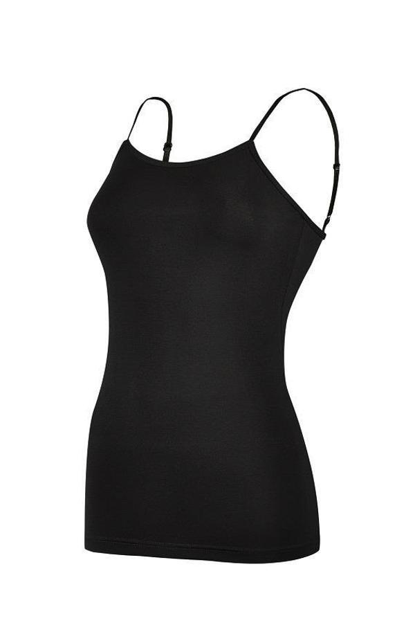 6 Adet Yıldız Bayan Modal Ayarlanabilir Askılı Atlet Siyah 2186 - Image 1