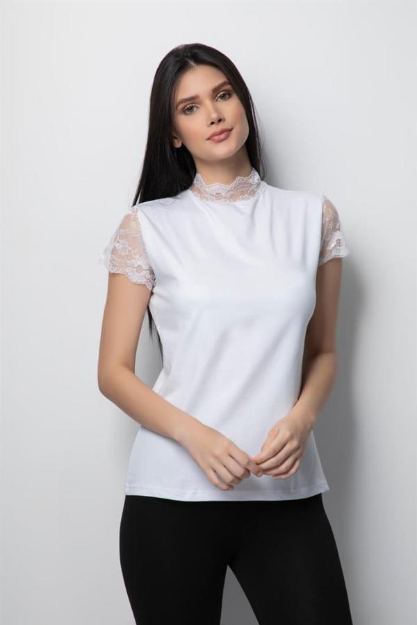 Özlem Bayan Dantelli Boğazlı Atlet 404 - Image 1